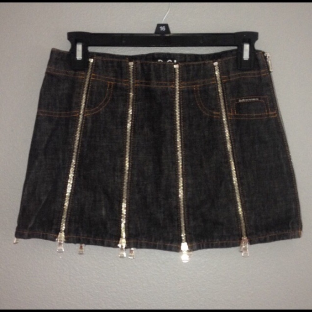 Dolce and Gabanna D&G Zipper Denim Skirt